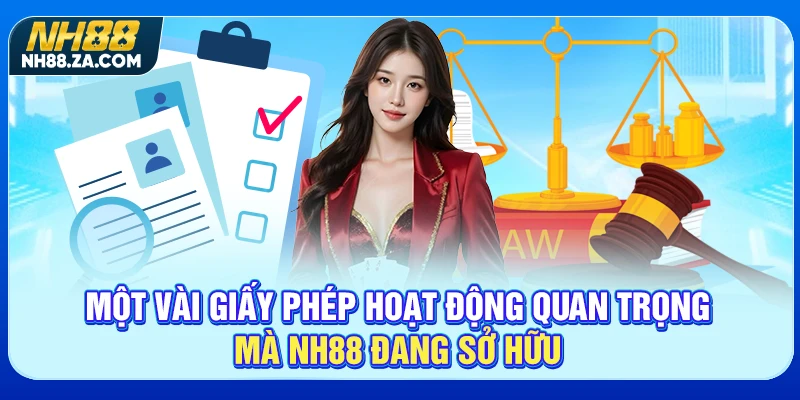 Một vài giấy phép hoạt động quan trọng mà NH88 đang sở hữu
