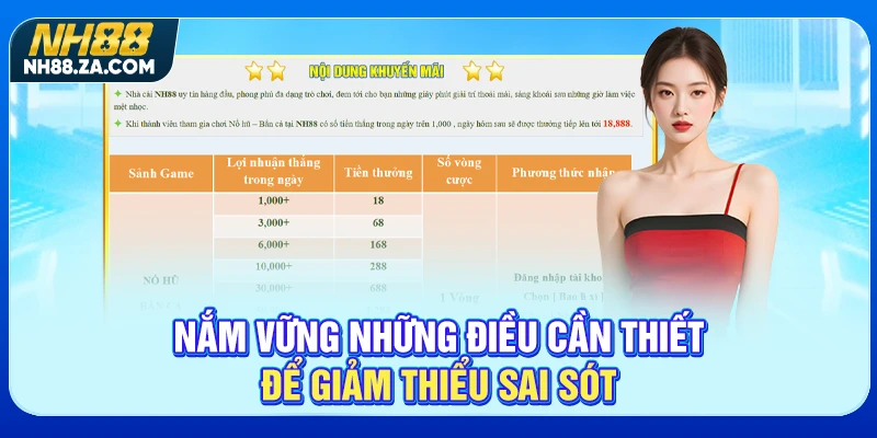 Nắm vững những điều cần thiết để giảm thiểu sai sót